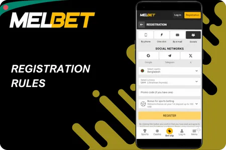 Melbet login & registration